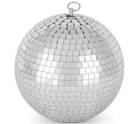 QTX Mirror Ball 20cm/8" Disco Ball for Home Party, DJ & Function Rooms | Also called a glitter ball - ideal for DJ setups, functions and celebrations that need real sparkle