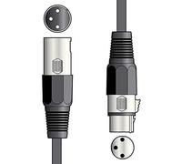 QTX - DMX Llighting lead, 3-pin XLR plug to 3-pin XLR socket - 6.0m
