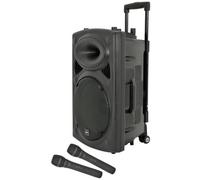 Qtx Qr12Pabt 100W 12" Portable Pa With Usb/sd/fm/bt And 2X Vhf Mic