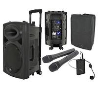 QTX QR15PA Portable PA System Battery USB Sound Package inc Cover & Beltpack