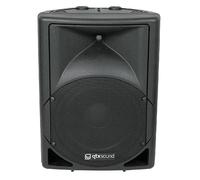 QTX QS15A 15" Active PA Speaker with Built-In Amp, ABS Enclosure, 700W Max Power, XLR/RCA Inputs, Monitor Stand, DJ & Live Sound Use, 178.569UK