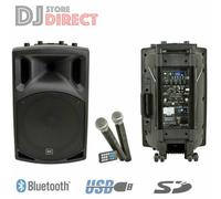 QTX QX15PA 15" BLUETOOTH Portable PA System with Wireless Microphone USB SD MP3