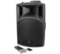 QTX QX15PA-Plus 15 PA Speaker With Wireless Microphones