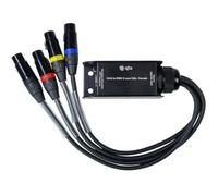QTX RJ45 to DMX Adaptor System with 4 XLR Female Tails for Lighting