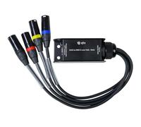 QTX RJ45 to DMX Adaptor System with 4 XLR Male Tails for Lighting