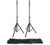 QTX Speaker Stand Kit Complete with Carry Case 25Kg Max Load Per Stand