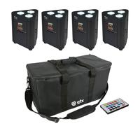 QTX Tri-PAR Rechargeable Triple PAR Uplighter Bundle