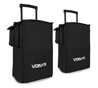 QTX Vonyx SC15 15-Inch Speaker Covers, Set of 2 - Protective Dust Covers and Speaker Bags for PA System Protection, Speaker Dust Cover, Speaker Bag For Protection During Travel And Gigs