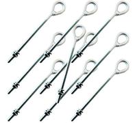 Qty 10 12 X 3/8" Welded Eye E Bolt Galvanised Steel Wire Rope 300mm Thread Nut
