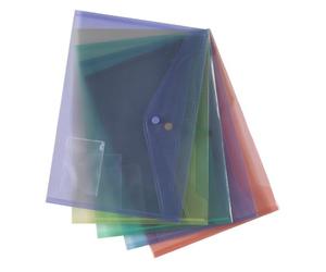 Qty 10 Assorted Document Wallet Folder Plastic A4 Popper Stud Closing Hard Wearing With ID Holder Document Folders, a safe and stylish way to store and carry documents Manufactured from hard wearing transparent polypropylene with a press-stud closing mechanism keeping contents secure Suitable for A4 plus papers 2 each blue purple yellow green red