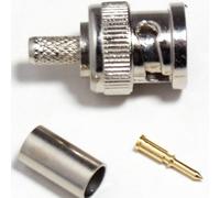 QTY 100 - BNC Male Plug Crimp Connector - CCTV Coaxial Cable RG59 - RG62,URM70