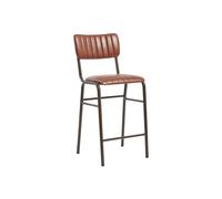 Qty 2 - Juliet Faux Leather Mid Bistro Bar Stool, Vintage Tan