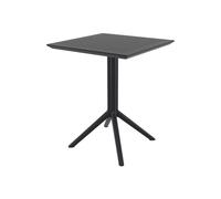 Qty 2 - Sydney Polypropylene Square Folding Bistro Table, Black