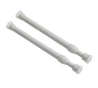QTY 2 x WHITE SPRING LOADED TENSION ROD 154-275cm (61-108") Nets At Home