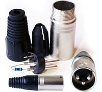 QTY 2x - DMX Terminator 3 Pin XLR Male Connector -120 OHM Light Effects Loop End