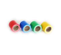 QTY 4 COLOURED GAFFER TAPE -4.5M X 50mm- GAFFA DUCT CLOTH ROLL-DJ DISCO PA
