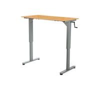 Qty 4 - Educate Sit Stand Narrow Rectangular School Classroom Desk (MDF Edge), 140cm, Light Grey
