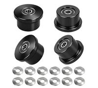 Qty.4 Machined Wheels/Rollers Compatible Total Gym Replacement, Fits Models 1000,1100,1400,1500,1600,1700,1800,1900,Achiever,Force,Gold,Max,Platinum,Platinum Plus,Pro,Supra,Supreme,Ultima,Ultra,XLI