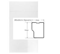 Qty 4X Wtc White Gloss Vogue Lacquered Finish 3Mtr Modern Square Cornice/pelmet Trim