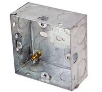 Qty 5 47mm Single Metal Back Box 1 Gang Wall Pattress Uk Flush Mount