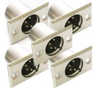 QTY 5 XLR 4 Pin Pole Male Solder Connector Chassis Panel Mount Module Plug