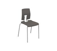 Qty 7 - Hille SE Classic Classroom Chair, 46h (cm), Light Frame, Slate Seat