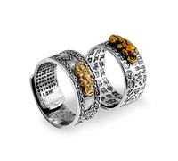QTYQWC 2Pcs Feng Shui Rings for Men Anillo Feng Shui De La Buena Suerte Feng Shui Pixiu Ring for Women