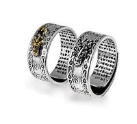 QTYQWC 2Pcs Feng Shui Rings for Men Anillo Feng Shui De La Buena Suerte Feng Shui Pixiu Ring for Women