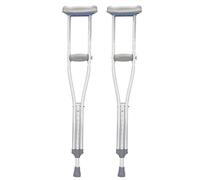 QTYQWC Aluminum Adult Underarm Crutches,Lightweight Medical Adult Crutches for Walking,Adjustable Crutches for Youth/Adults/Tall Adults,Gray (Size : 112-132cm) Anniversary