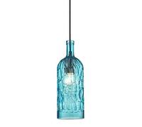 QTYQWC American Industrial Wine Bottle Glass Pendant Light Ceiling Fixture Height Adjustable Modern Creative Bar Lighting | Ideal for Cafe Restaurant Living Room Yearn for (Brown)