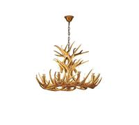 QTYQWC Antler Chandelier,Faux stag Light Vintage Style Rustic Antler lamp,Rustic Hanging Lights for Dining Room,Living Room,Bar,Cafe,Corridor