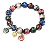 QTYQWC Bead Bracelet Mens Bracelet Beaded Bracelets Liuli Buddha Beads Hand Beads Original Hand Beaded Adjustable Bracelets for Men and Women(Color:19cm)