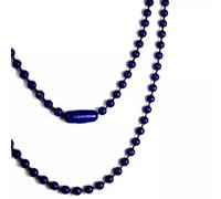 QTYQWC Blue Ball Chain Necklace Stainless Steel 2.5mm Wide 15-30 inch Long Genderless-24-inch Length