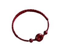 QTYQWC Cinnabar Bracelet Women's Natural Red Rope Woven Handrope Bracelet