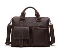 QTYQWC European and American Men's Handbag Retro Business Large-capacity Men's Bag Travel Diagonal Bag