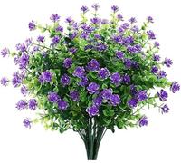 QTYQWC Exotic Dried Flower Bouquet 18 Bundles Artificial Flowers, Spring Outdoor Fake Flowers for Garden Porch Window Box Décor Porch Decoration, Bedroom Decoration, Dining Table(Red)