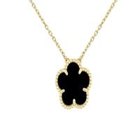 QTYQWC Fashion Classic High Natural Stone Shell Five-Leaf Flower Necklace Simple Flower Necklace Delicate Hers Women Ladies Pa