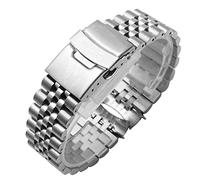 QTYQWC for No. 5 SKX009 SKX007 SKX175 SKX173 Solid Stainless Steel Strap 20mm 22mm Man Watchband Accessories Watch Belt Bracelet (Color : Three Beads, Size : 20mm)