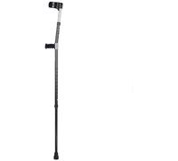 QTYQWC Forearm Crutches Adjustable Black Open Cuff Crutches for Elderly Handicapped Disabled, Walk Easy Crutches with Handle, Lightweight Aluminum