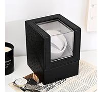 QTYQWC Gaone Single Automatic Watch Winder with Quiet Mabuchi Motor and Dual Power Supply PU Leather Self-Winding Mechanical Watch Box 4 Rotation Mode Settings,G