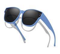 QTYQWC Kids Polarized Sunglasses Fit Over Prescription Glasses for Age 6-15 Girls Boys Flexible Shades UV Protection LS8152-3