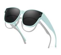 QTYQWC Kids Polarized Sunglasses Fit Over Prescription Glasses for Age 6-15 Girls Boys Flexible Shades UV Protection LS8152-3