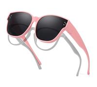 QTYQWC Kids Polarized Sunglasses Fit Over Prescription Glasses for Age 6-15 Girls Boys Flexible Shades UV Protection LS8152-3