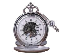 QTYQWC Luxury Gold Smooth Double Open Mechanical Pocket Watch Hand Wind Watches Men Women Gift Box