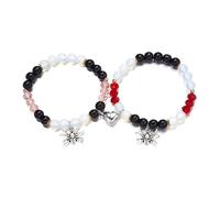 QTYQWC Matching Bracelets for Couples-Energy Stone Spider Web Charm-Stretch Beaded Bracelets-Friendship Bracelets for 2 Party Jewelry Valentines Gift