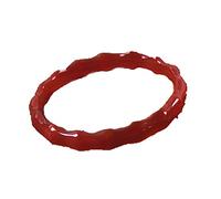 QTYQWC Natural Jade Red Wave Agate Bracelet