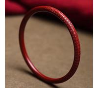 QTYQWC Natural Stone Cinnabar Bangle Bracelet Buddha Mantra Amulet Bracelet Bangle Feng Shui Wealth Prosperity Bracelet for Women Strong Talisman Stone Good Luck Bracelet