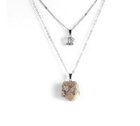 QTYQWC Natural Stone Pendant Necklace for Women Jewelry Crown Choker Multilayer Bijoux Collares