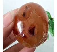 QTYQWC Natural Stone Red Agate Palm Stone Chakra Spiritual Energy Meditation Crystal Home Ornament,A8 168g
