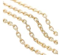 QTYQWC New 2025 14K Real Gold Plated Brass Metal Thick Cable Chain For Jewelry Making, Handmade DIY Bracelet Necklace Components Fashion Trendy Accessories Creative Gift